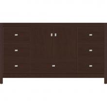 Strasser Woodenwork 50.148 - 60 X 21 X 34.5 Alki Essence Vanity Slab Choc Cherry Sb
