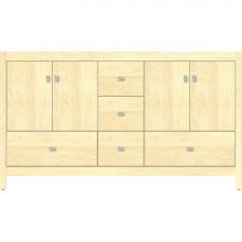 Strasser Woodenwork 50.146 - 60 X 21 X 34.5 Alki Essence Vanity Slab Nat Maple Db