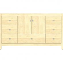 Strasser Woodenwork 50.263 - 60 X 21 X 34.5 Alki Essence Vanity Slab Nat Maple Sb