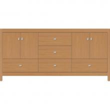 Strasser Woodenwork 50.547 - 72 X 21 X 34.5 Alki Essence Vanity Slab Nat Oak Db