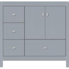 Strasser Woodenwork 50.649 - 36 X 21 X 34.5 Alki Essence Vanity Slab Silver Oak Lh
