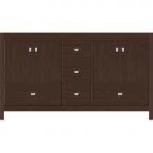 Strasser Woodenwork 51.782 - 60 X 21 X 34.5 Alki Essence Vanity Slab Choc Oak Db