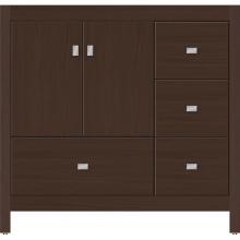 Strasser Woodenwork 51.791 - 36 X 18.5 X 34.5 Alki Essence Vanity Slab Choc Oak Rh