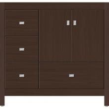 Strasser Woodenwork 51.793 - 36 X 18.5 X 34.5 Alki Essence Vanity Slab Choc Oak Lh