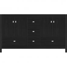 Strasser Woodenwork 51.861 - 60 X 18.5 X 34.5 Alki Essence Vanity Slab Midnight Oak Db