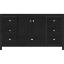 Strasser Woodenwork 51.863 - 60 X 18.5 X 34.5 Alki Essence Vanity Slab Midnight Oak Sb