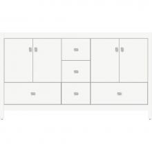 Strasser Woodenwork 50.182 - 60 X 18.5 X 34.5 Alki Essence Vanity Slab Sat White Db