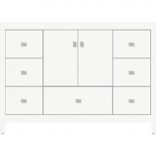 Strasser Woodenwork 50.184 - 48 X 18.5 X 34.5 Alki Essence Vanity Slab Sat White Sb