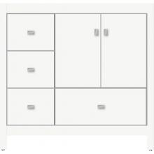 Strasser Woodenwork 50.196 - 36 X 18.5 X 34.5 Alki Essence Vanity Slab Sat White Lh