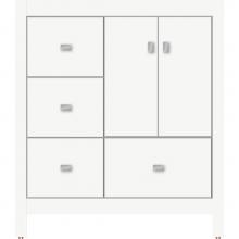 Strasser Woodenwork 50.198 - 30 X 21 X 34.5 Alki Essence Vanity Slab Sat White Lh