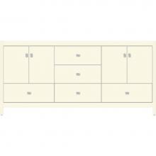 Strasser Woodenwork 50.540 - 72 X 18.5 X 34.5 Alki Essence Vanity Slab Sat Biscuit Db