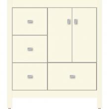 Strasser Woodenwork 50.230 - 30 X 18.5 X 34.5 Alki Essence Vanity Slab Sat Biscuit Lh