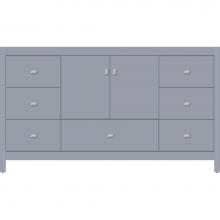 Strasser Woodenwork 51.941 - 60 X 18.5 X 34.5 Alki Essence Vanity Slab Sat Silver Sb
