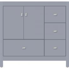 Strasser Woodenwork 51.946 - 36 X 21 X 34.5 Alki Essence Vanity Slab Sat Silver Rh