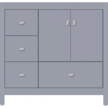 Strasser Woodenwork 51.949 - 36 X 18.5 X 34.5 Alki Essence Vanity Slab Sat Silver Lh