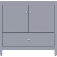 Strasser Woodenwork 51.964 - 36 X 21 X 34.5 Alki Essence Vanity Slab Sat Silver Std