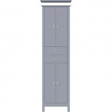 Strasser Woodenwork 51.963 - 19.5 X 18.5 X 70 Alki Essence Linen Slab Sat Silver