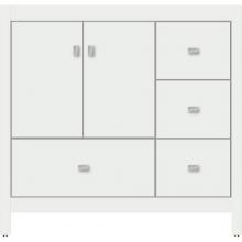 Strasser Woodenwork 52.024 - 36 X 21 X 34.5 Alki Essence Vanity Slab Powder Grey Rh