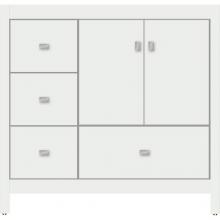 Strasser Woodenwork 52.026 - 36 X 21 X 34.5 Alki Essence Vanity Slab Powder Grey Lh