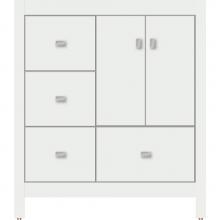 Strasser Woodenwork 52.031 - 30 X 18.5 X 34.5 Alki Essence Vanity Slab Powder Grey Lh