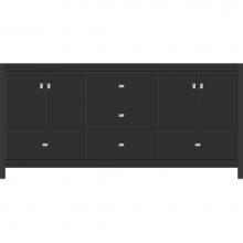 Strasser Woodenwork 50.544 - 72 X 18.5 X 34.5 Alki Essence Vanity Slab Sat Black Db
