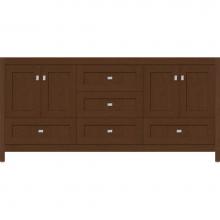 Strasser Woodenwork 51.691 - 72 X 18.5 X 34.5 Alki Essence Vanity Shaker Pecan Cherry Db
