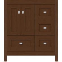 Strasser Woodenwork 51.654 - 30 X 21 X 34.5 Alki Essence Vanity Shaker Pecan Cherry Rh