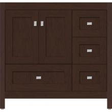 Strasser Woodenwork 50.016 - 36 X 18.5 X 34.5 Alki Essence Vanity Shaker Choc Cherry Rh
