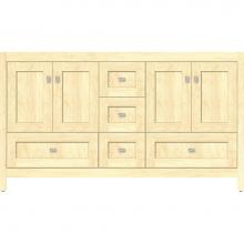 Strasser Woodenwork 50.012 - 60 X 18.5 X 34.5 Alki Essence Vanity Shaker Nat Maple Db