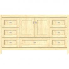 Strasser Woodenwork 50.122 - 60 X 18.5 X 34.5 Alki Essence Vanity Shaker Nat Maple Sb