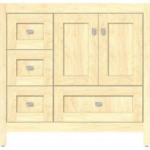 Strasser Woodenwork 50.060 - 36 X 18.5 X 34.5 Alki Essence Vanity Shaker Nat Maple Lh