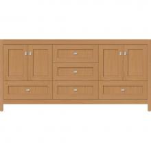 Strasser Woodenwork 50.549 - 72 X 18.5 X 34.5 Alki Essence Vanity Shaker Nat Oak Db