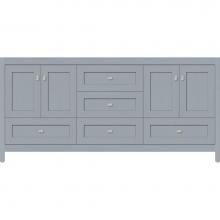 Strasser Woodenwork 50.550 - 72 X 18.5 X 34.5 Alki Essence Vanity Shaker Silver Oak Db