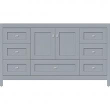 Strasser Woodenwork 50.603 - 60 X 21 X 34.5 Alki Essence Vanity Shaker Silver Oak Sb