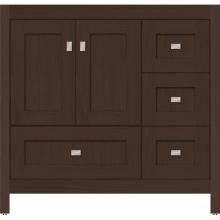 Strasser Woodenwork 51.773 - 36 X 18.5 X 34.5 Alki Essence Vanity Shaker Choc Oak Rh
