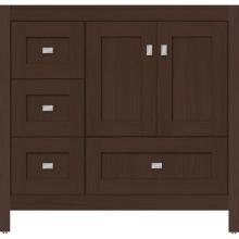 Strasser Woodenwork 51.775 - 36 X 18.5 X 34.5 Alki Essence Vanity Shaker Choc Oak Lh