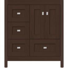 Strasser Woodenwork 51.778 - 30 X 21 X 34.5 Alki Essence Vanity Shaker Choc Oak Lh