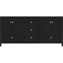 Strasser Woodenwork 51.890 - 72 X 21 X 34.5 Alki Essence Vanity Shaker Midnight Oak Db