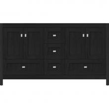 Strasser Woodenwork 51.843 - 60 X 18.5 X 34.5 Alki Essence Vanity Shaker Midnight Oak Db