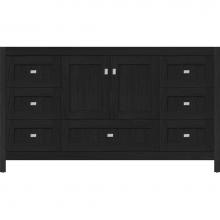 Strasser Woodenwork 51.844 - 60 X 21 X 34.5 Alki Essence Vanity Shaker Midnight Oak Sb