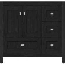 Strasser Woodenwork 51.850 - 36 X 21 X 34.5 Alki Essence Vanity Shaker Midnight Oak Rh