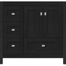 Strasser Woodenwork 51.853 - 36 X 18.5 X 34.5 Alki Essence Vanity Shaker Midnight Oak Lh