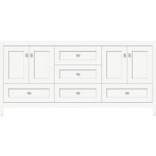 Strasser Woodenwork 50.521 - 72 X 21 X 34.5 Alki Essence Vanity Shaker Sat White Db