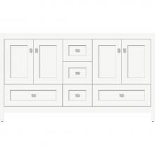 Strasser Woodenwork 50.042 - 60 X 18.5 X 34.5 Alki Essence Vanity Shaker Sat White Db