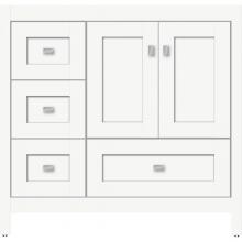 Strasser Woodenwork 50.052 - 36 X 18.5 X 34.5 Alki Essence Vanity Shaker Sat White Lh