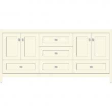 Strasser Woodenwork 50.524 - 72 X 18.5 X 34.5 Alki Essence Vanity Shaker Sat Biscuit Db