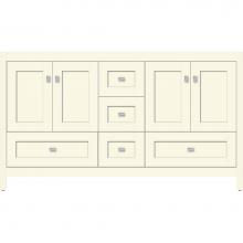 Strasser Woodenwork 50.065 - 60 X 21 X 34.5 Alki Essence Vanity Shaker Sat Biscuit Db