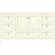 Strasser Woodenwork 50.094 - 60 X 18.5 X 34.5 Alki Essence Vanity Shaker Sat Biscuit Sb