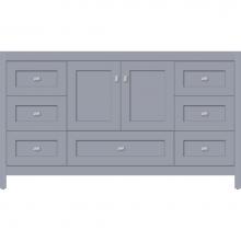 Strasser Woodenwork 51.922 - 60 X 21 X 34.5 Alki Essence Vanity Shaker Sat Silver Sb