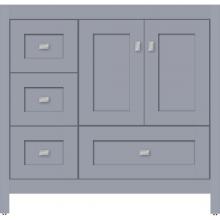 Strasser Woodenwork 51.930 - 36 X 21 X 34.5 Alki Essence Vanity Shaker Sat Silver Lh